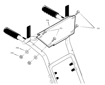 Control Panel Diagram and Parts List for 1695372-6240900X43 2007 Briggs and Stratton Snow Blower
